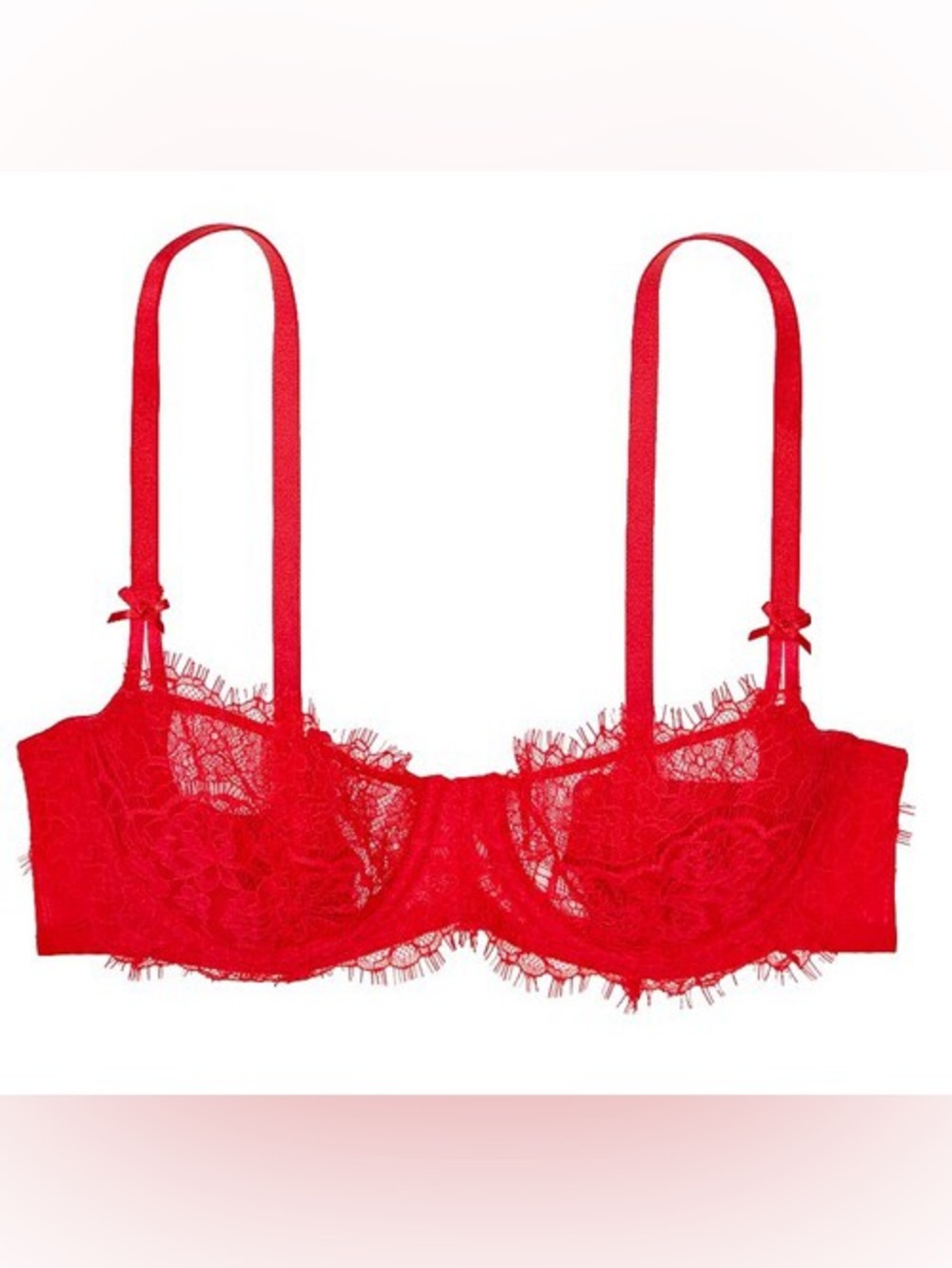 ❦ Dream Angels Red Lace Unlined Bra ❦